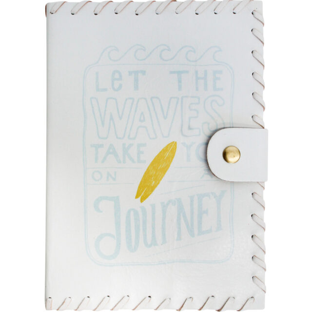 Let The Waves Leather Notebook