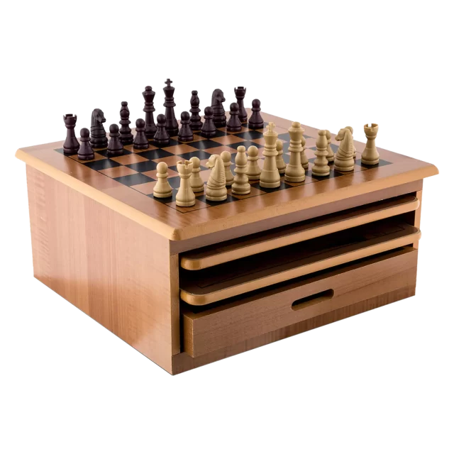 10 Games Pull Out Wooden Chess Board