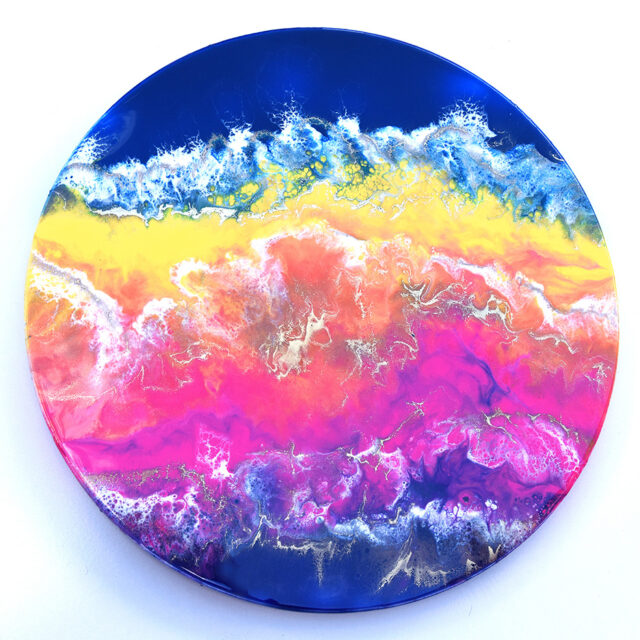 The Galaxy Round Resin Art