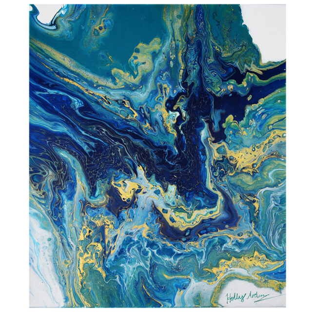 Original Art Ocean Currents Acrylic Pour