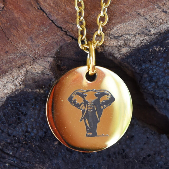 Ladies Gold Elephant Pendant