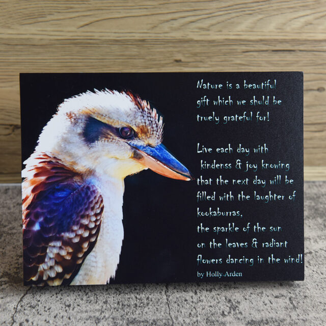 Australian Kookaburra With Quote Plaque