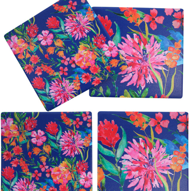 Flower Set Of 4 Coasters