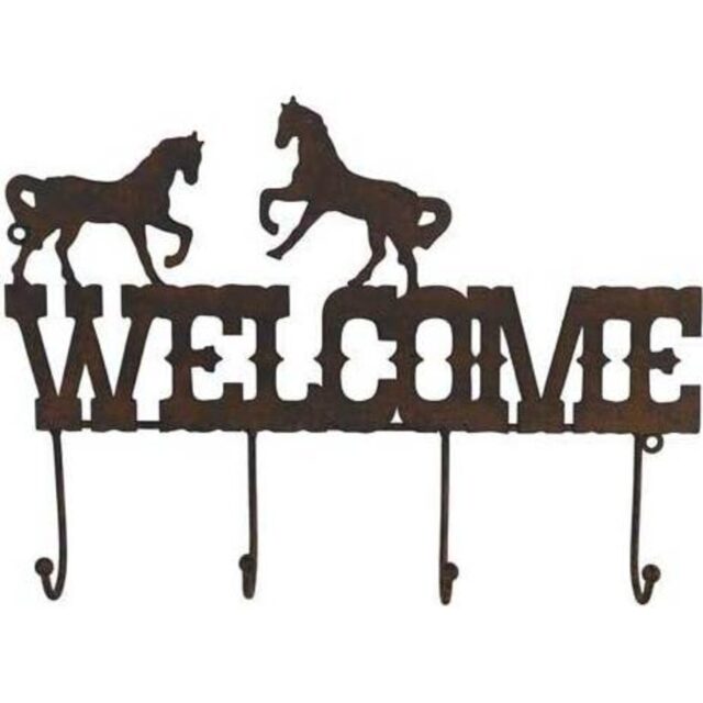 Welcome Sign With Horses