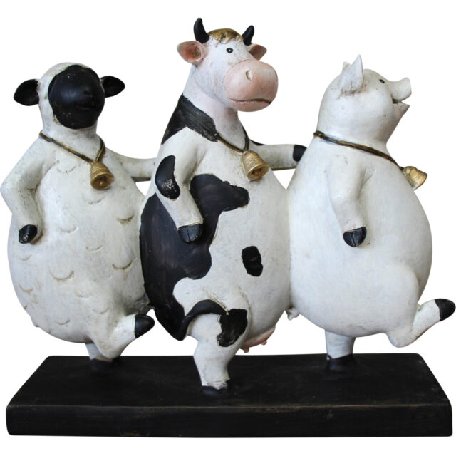 Wooden Cow, Pig & Sheep Dancing The Jig