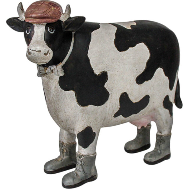 Black & White Cow With Hat & Boots